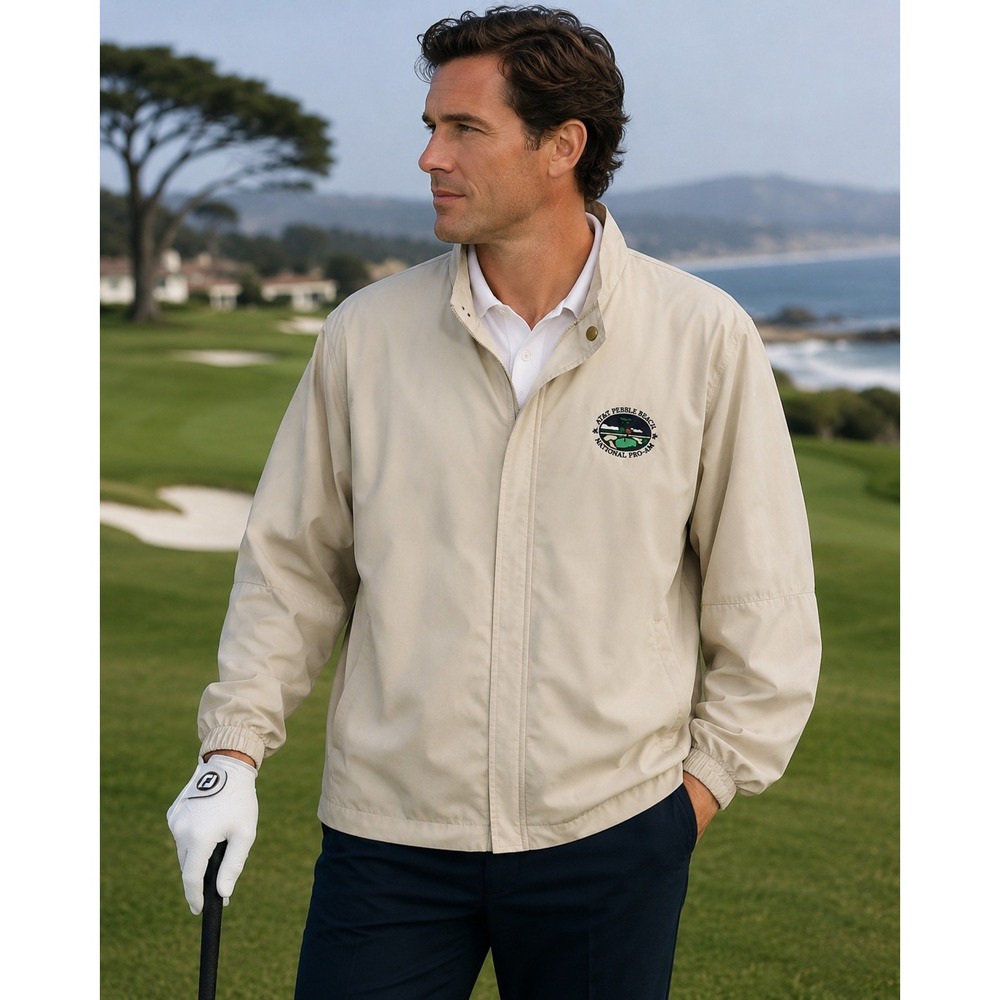 AT&T Pebble Beach Pro-Am Vintage Golf Jacket Roche Sports XL Beige